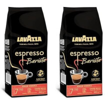 Lavazza, Espresso Barista Gran Crema,Caf? en Grano Natural, para M?quina de Caf? Espresso, con Notas Arom?ticas de Frutos Secos y Flores,Ar?bica y Rob