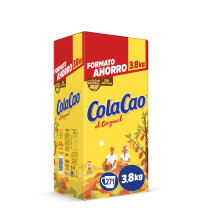 ColaCao Original, Cacao Soluble Natural sin Aditivos, Formato Ahorro, con Cacao Natural, 3,8kg