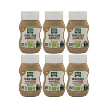 NaturGreen - Tahini Suave Blanco Bio, Pack 6 x 270 g, Tap?n Antigoteo, Pur? de S?samo 100% Ecol?gico, Textura Cremosa, Rico en Fibra, Sin Gluten ni Az