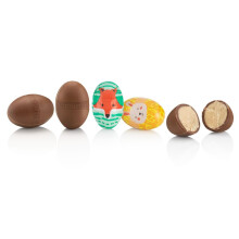 Venchi - Huevos de Chocolate, 1 Kg, Sabor Chocolate con Leche Rellenos de Crema de Leche, para Ni?os, Sin Gluten, Colecci?n Pascua, Idea de Regalo