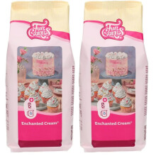 FunCakes Preparado Crema Blanca Encantada, Muy Ligera y Esponjosa, Perfecta para Rellenar y Cubrir Pasteles o Como Cobertura para Cupcakes, Halal. 900