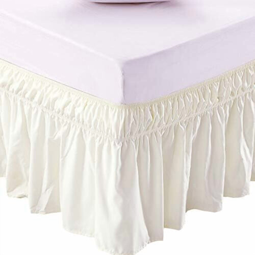 Rundum-Bettrock Elfenbein 40 cm Fallhöhe Einzel-/Doppelbett
