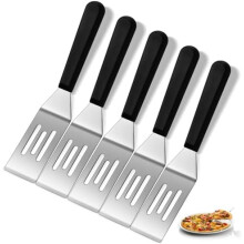 5er-Pack kleine Spatel, Mini-Servierspatel für Brownies, zum Servieren und Wenden von Pfannkuchen, Desserts, Keksen, Eiern und Lasagne (geschlitzt,