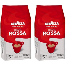 Lavazza, Qualit? Rossa, Caf? en Grano Natural, Ideal para la M?quina de Caf? Espresso, con Notas Arom?ticas de Chocolate y Frutos Secos, Ar?bica y Rob