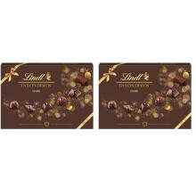 Lindt DULCES DESEOS DARK, caja de bombones surtidos de Chocolate Negro de distintas intensidades, para compartir tus mejores deseos, 337g (Paquete de