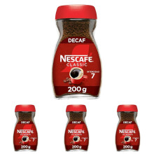 Nescaf? Classic Caf? Soluble, Descafeinado, 200g (Paquete de 4)