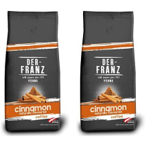 Der-Franz Caf?, Aromatizado con Canela, Caf? mezcla de Ar?bica y Robusta granos enteros, 1000 g (Paquete de 2)