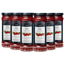 St Dalfour FRESAS | Fruta triturada | Mermelada natural | Caja 6 frascos x 284gr | 100% fruta sin az?cares a?adidos