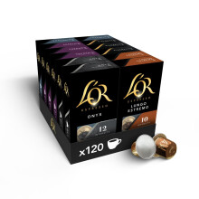 L'OR Espresso Surtido Intenso de C?psulas de Caf? 5 sabores | Intensidades 10 a 12 | 120 C?psulas Compatibles Nespresso (R)*