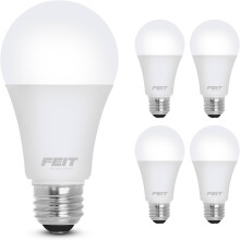Ampoule LED A19 équivalent 60 W, dimmable, 800 lm, culot E26, 3000 K, IRC 90, durée de vie 25 000 h, homologuée UL pour les environnements