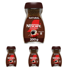 Nescaf? Classic Natural, Instant?neo, 200g (Paquete de 4)