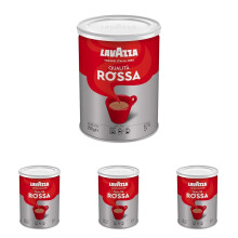 Lavazza, Qualit? Rossa, Caf? Molido Natural, Ideal para Cafetera Italiana, de Filtro y Francesa, con Notas Arom?ticas de Chocolate, Ar?bica y Robusta,