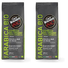 Caff? Vergnano 1882 Caf? en Granos 100% Ar?bica Bio - 1 pack x 1 kg (Paquete de 2)