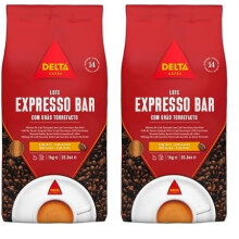 Delta Caf?s espresso Bar - Caf? en Grano - Estimula los Sentidos - Aroma de Centroam?rica y Robusta Africana - 1 kg (Paquete de 2)
