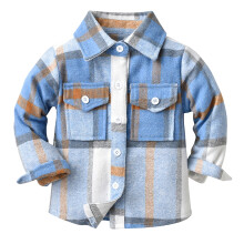 Vestes de printemps et d'automne pour bébés garçons, cardigans à manches longues en coton à carreaux pour l'automne et l'hiver, 0-6 mois