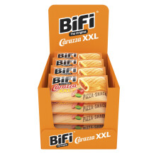 BiFi Carazza Original XXL - Aperitivos de pizza, pack de 16 bolsitas (75 g cada una), minipizzas para llevar, para viajes, oficina y pausa del mediod?