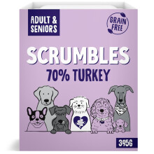 Scrumbles Natural Wet Dog Food, Grain Free Recipe with 70% Turkey and