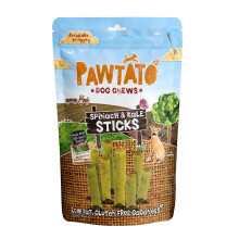 Pawtato Vegan Dog Sticks - Spinach & Kale (1 x 120g) – Hypoallergenic