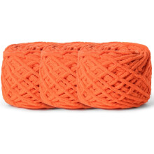 3 stuks pluizig chenille dik garen 100 g (65,6 yd) – Zacht baby- en fluweelachtig haakgaren voor dekens (legergroen)