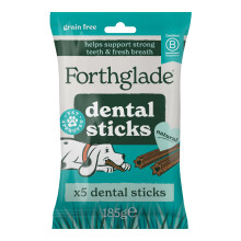 Forthglade Natural Dog Dental Sticks (10 x 185g Bags), 50 Sticks -