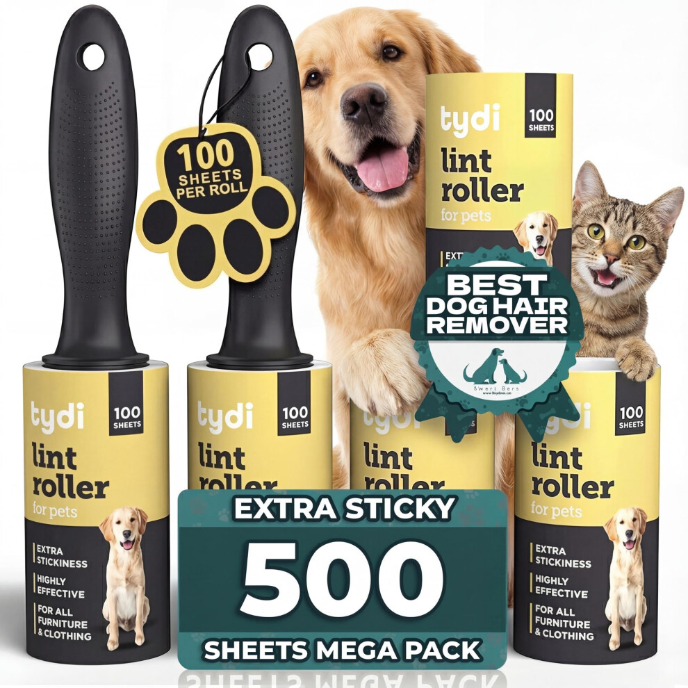 Photos - Other for Cats Tydi Pet Lint Roller and Remover Extra Value Package – 2 Handles, 1100 Sheets and 2 Lint Removers - 100 Sheets per Roller –