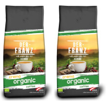 Der-Franz - Caf? Crema Organic con certificaci?n UTZ, en grano, 1000 g (Paquete de 2)