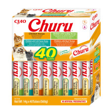 Churu by INABA Cat Treat - Chicken Variety Box - 1 Pack (40 x 14g