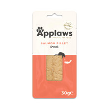 Applaws 100% Natural Cat Treats, Salmon Loin Cat Snack, 30g Pouch