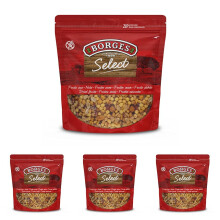 Borges - Mezcla de Frutos Secos Fritos Sabor Barbacoa Selecci?n Borges - Cacahuetes con y sin Piel, Ma?z, Habas y Garbanzos Tostados - Sin Gluten, Sin