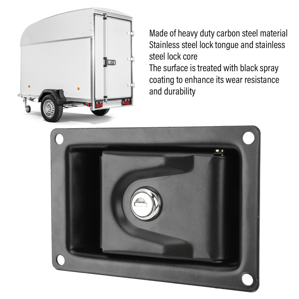 Heavy Duty Carbon Steel Paddle Lock 146X96mm Black 7293282963900