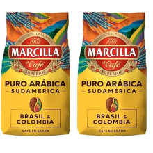 Marcilla Caf? Grano Puro Ar?bica Sudam?rica Brasil & Colombia 400 g (Paquete de 2)