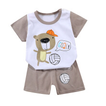 Conjuntos para bebés y niños pequeños: camisetas de manga corta con pantalones cortos y estampados gráficos. Ropa infantil casual y adorable.