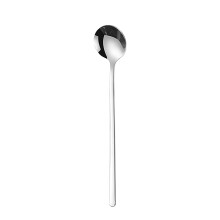 Kleiner runder Löffel aus Edelstahl 304, ideal zum Kaffeerühren, Mixen von Getränken und als Barlöffel. Elegantes Design und robuste Verarbeitung.