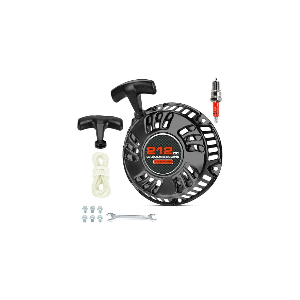 Pull Start Recoil Starter Assembly Compatible With Predator 212Cc/196Cc, Coleman Ct200u, Bt200x, B200r, Kt196, Go Kart & Lawn Mower 9448990402045