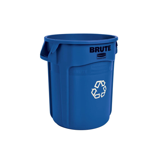 BRUTE trash can round 20-gallon blue heavy-duty