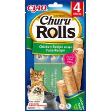 Ciao Churu Rolls by INABA Cat Treat - Chicken & Tuna Flavour 12 Pack