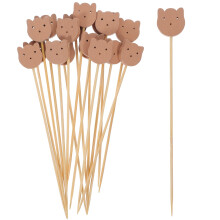 Cocktailspieße aus Bambusbären, 100er-Packung, 12 cm