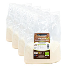 Oltresole, Harina de Ma?z Blanca Ecol?gica Italiana 1 Kg, Sin Gluten, Sin OGM, 100% Made in Italy, Ideal para Polenta, Pan y Dulces, Perfecto para Cel