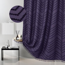 Boho Lilla Vævet Stof Bruseforhæng 72x72