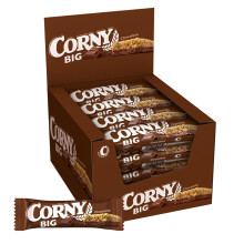 Corny Big, Barrita Sin Az?cares A?adidos Sabor Chocolate, M?s Grande, Sabor Cl?sico e Intenso, Textura Crujiente, Pack 24x50g