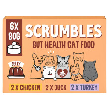Scrumbles Wet Cat Jelly Meat Selection 6 x 80g, Packaging May Vary