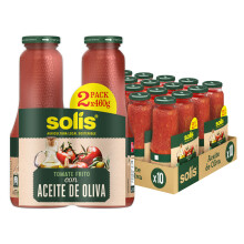 SOL?S Tomate Frito con Aceite de Oliva Frasco Cristal Bipack - Pack de 10 x 2 frascos de 460g - Tomate sin gluten