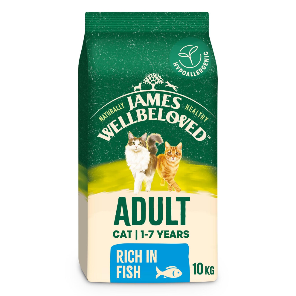 James Wellbeloved Hypoallergenic Dry Cat Food For Adult Cats Fish 10 Kg