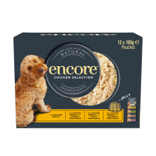 Encore Natural Adult Wet Dog Food Pouch, Chicken & Vegetabless Selection Multipa