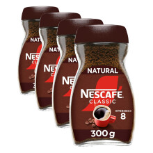 NESCAF? CLASSIC Caf? Soluble Natural frasco 300g (Paquete de 4)