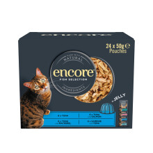 Encore Natural Wet Cat Food, Multipack Fish Selection in Jelly 24 x 50g Pouches