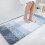 Tapete de corredor para banheiro em microfibra azul, 45 x 27 polegadas 1