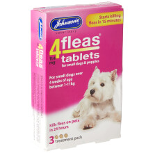 Johnsons 4Fleas Tablets Puppies & Small Dogs 3 Treatment Pack