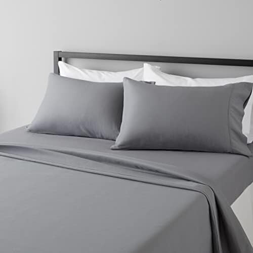 Roze Queen beddengoedset, 4-delig, van microvezel