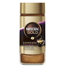 NESCAF? GOLD ESPRESSO INTENSO aroma y sabor, caf? soluble 100% ar?bica, frasco de cristal 100g (Paquete de 6)